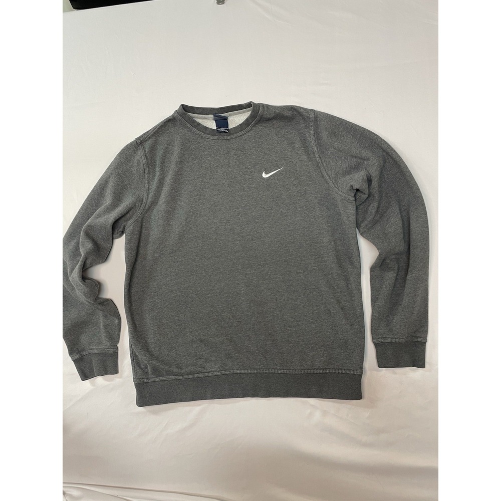 nike womens L gray sweatshirt crewneck Classic White Stitch Logo